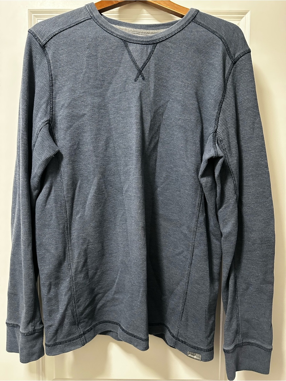 Eddie Bauer Slate Blue Thermal Crewneck Long Sleeve